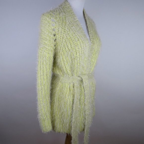 Anthropologie Larkin Shimmer Tie Waist Cardigan S - Picture 8 of 11